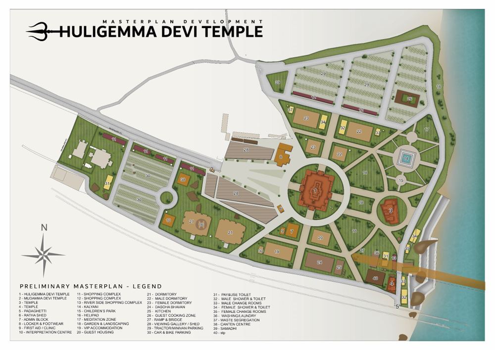 Huligemma Devi Temple Masterplan, Koppal, Karnataka